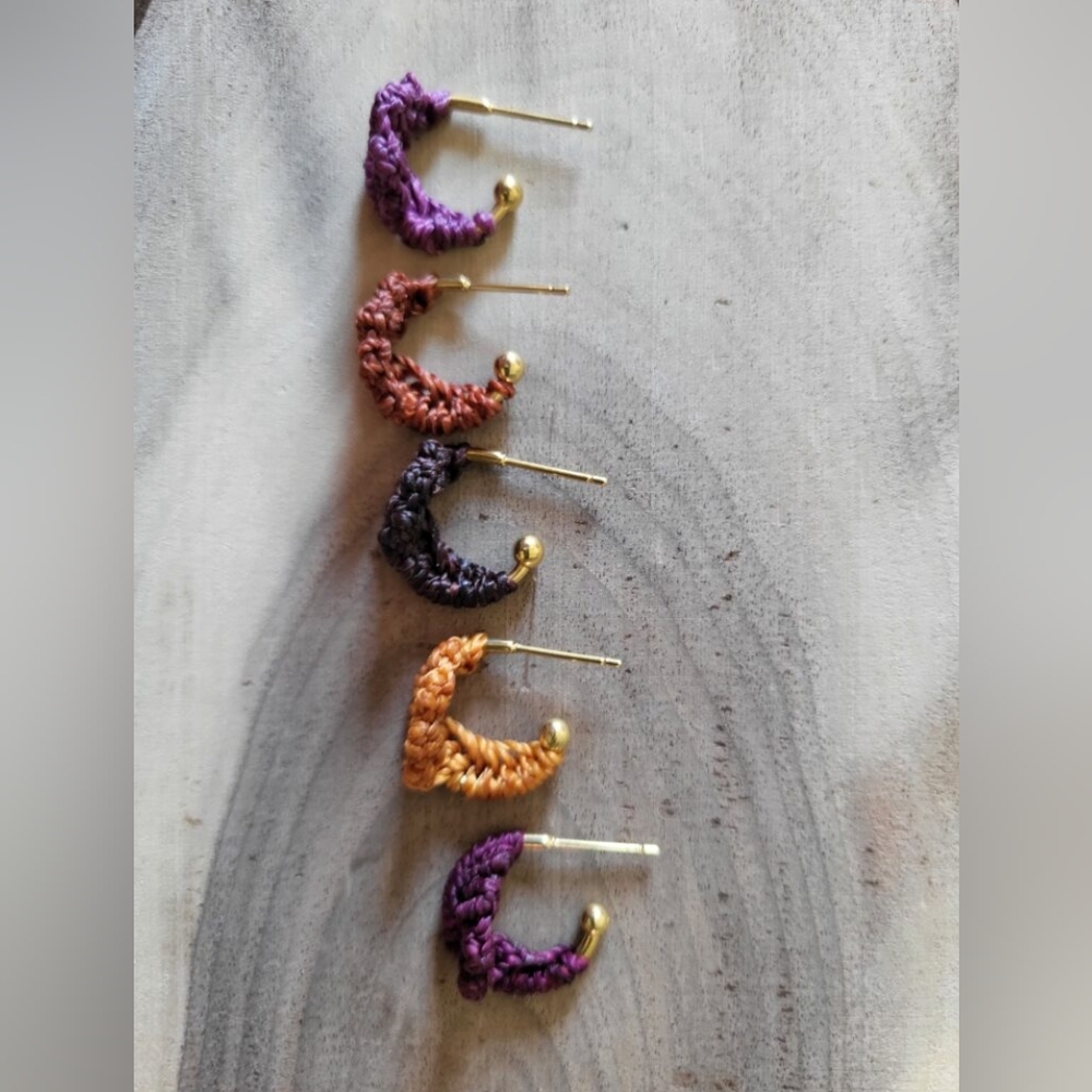 New handmade earrings - Burnt orange - Picture 3 of 8